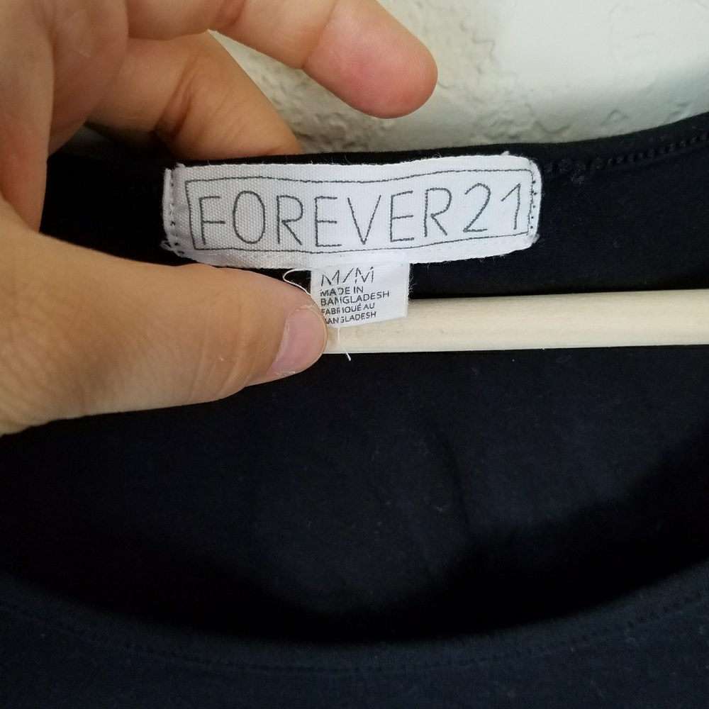 Forever 21 Black Ruched Sleeve Blouse - Picture 6 of 7